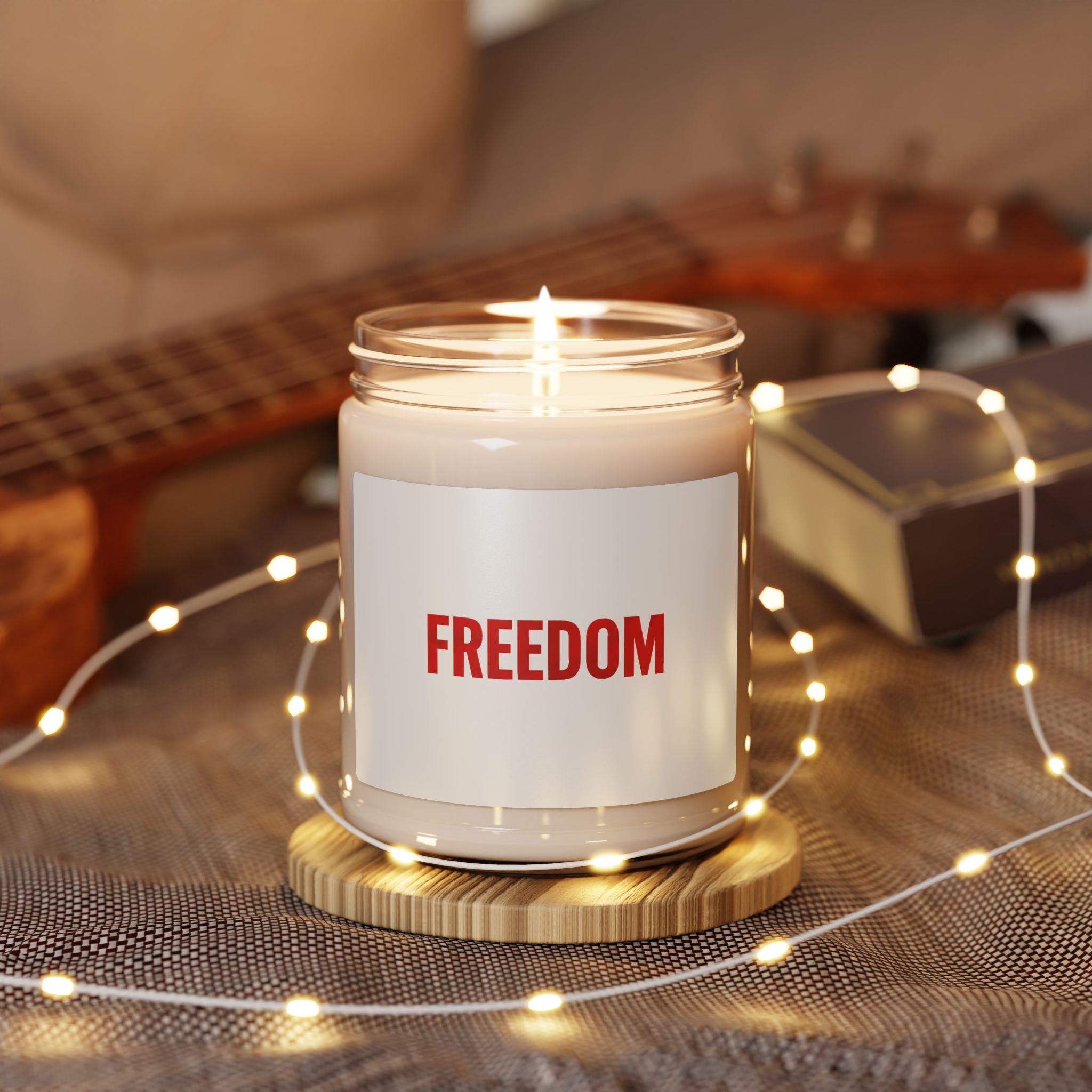 Freedom Scented Soy Candle — 9oz Aromatherapy Jar (Patriotic Gradient)