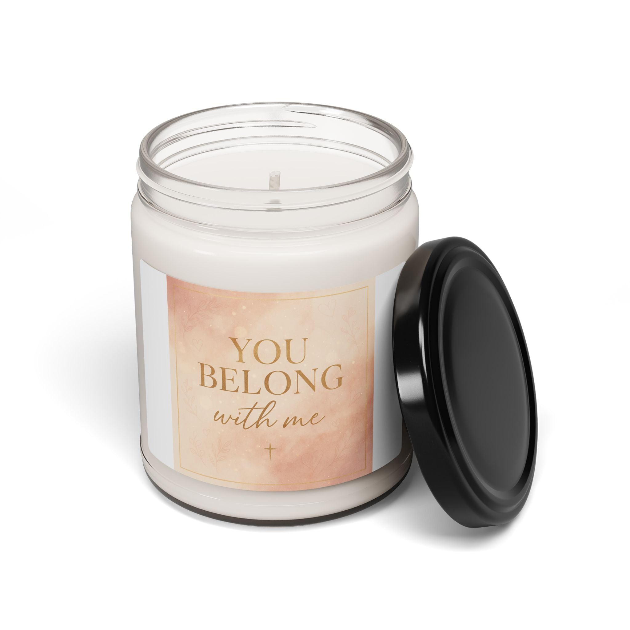 Scented Soy Candle — “You Belong With Me” Inspirational Jar (9oz)
