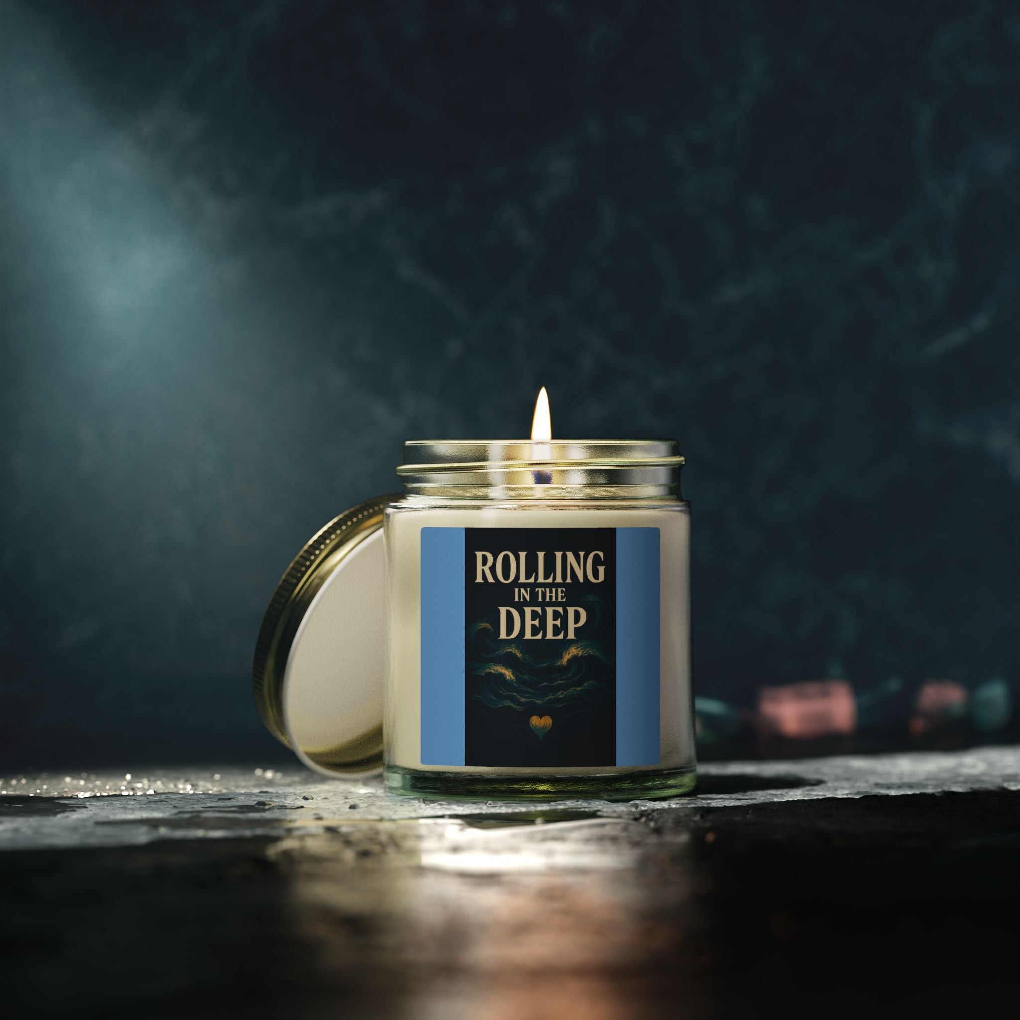 Rolling in the Deep Scented Candle — Coconut Apricot Wax (4oz & 9oz)