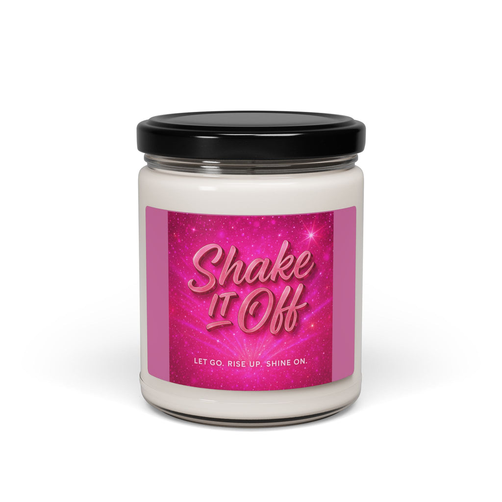 "Shake It Off" Scented Soy Candle, 9oz – Uplifting Pink Aromatherapy Jar