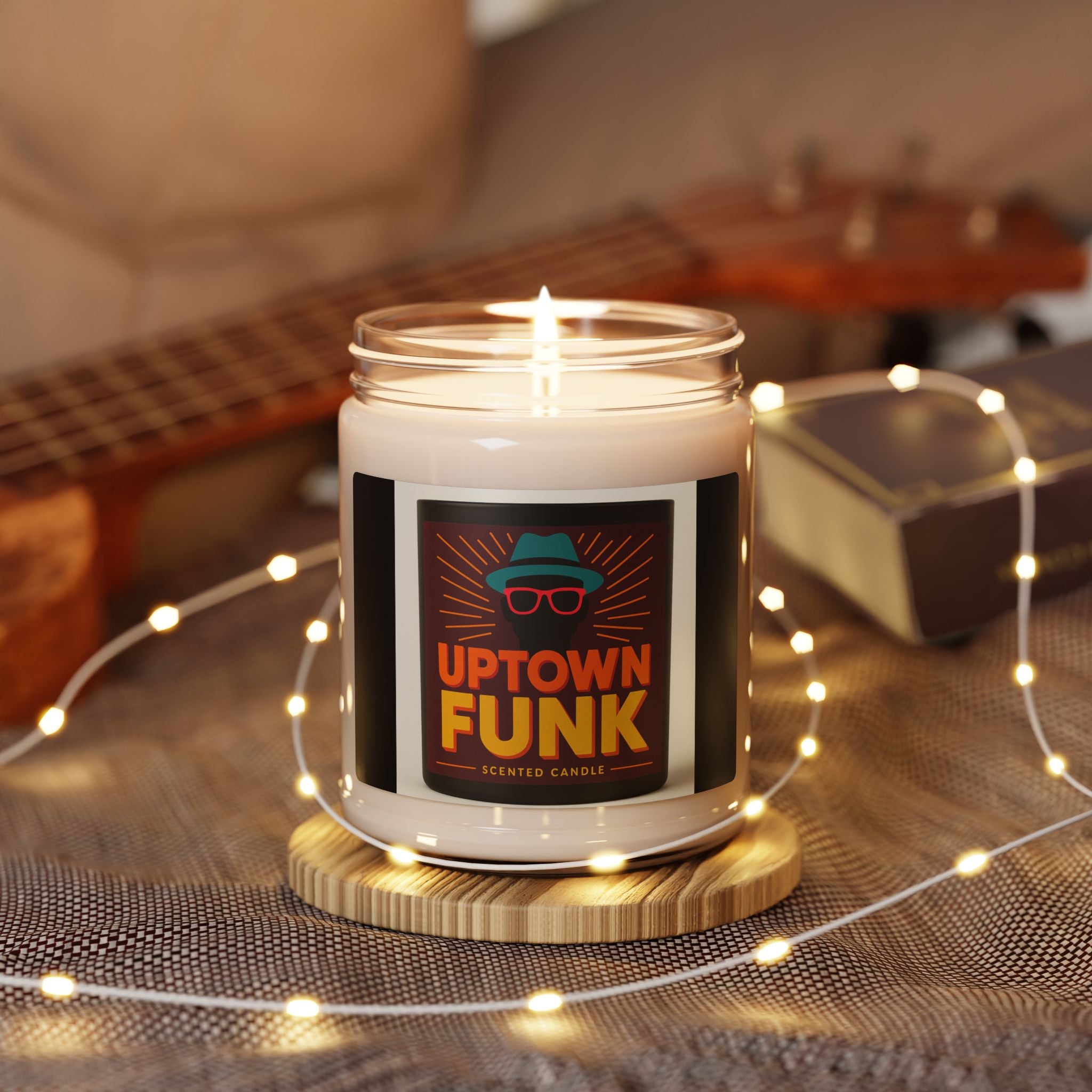 Uptown Funk Scented Soy Candle — 9oz Retro Music-Themed Jar Candle