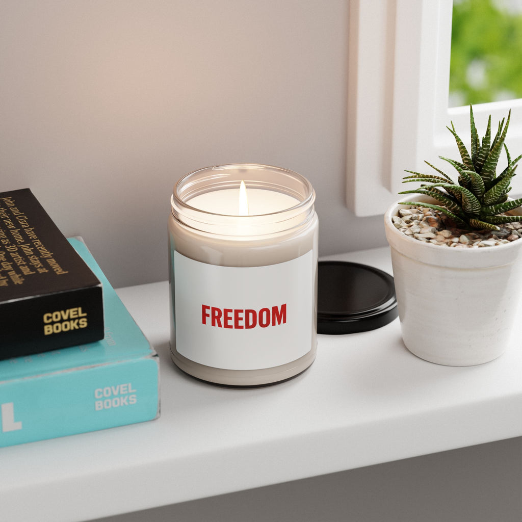 Freedom Scented Soy Candle — 9oz Aromatherapy Jar (Patriotic Gradient)